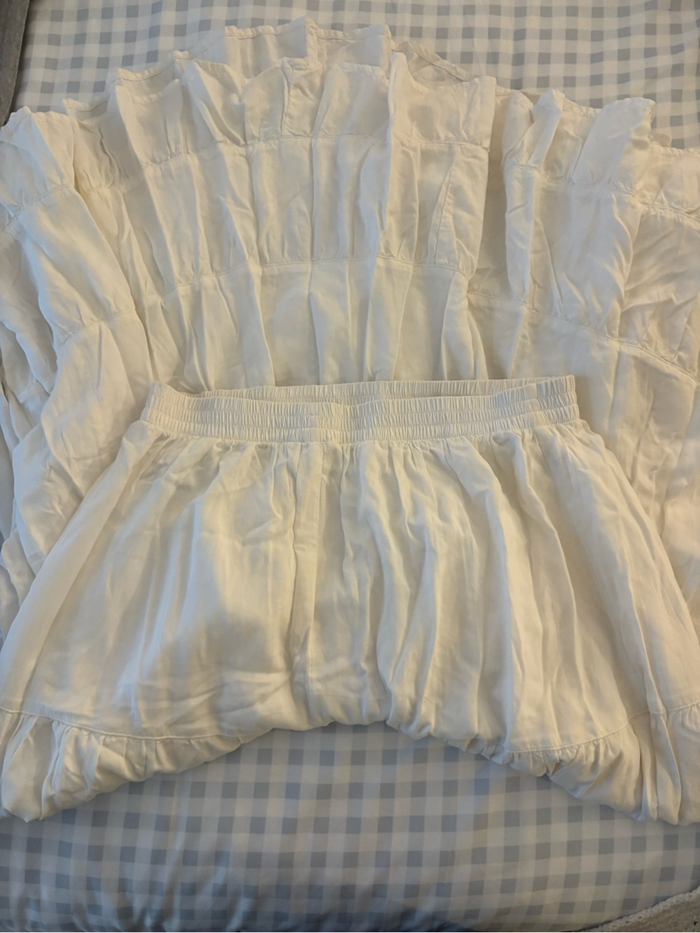 American Eagle Outfitters White Tiered Maxi Skirt - Picture 3 of 4